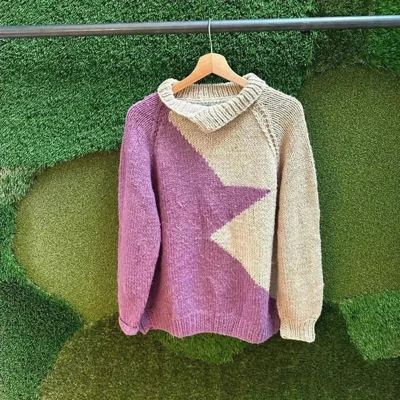 Vintage Yoda Silhouette Handmade Sweater Large - Picture 1 of 5